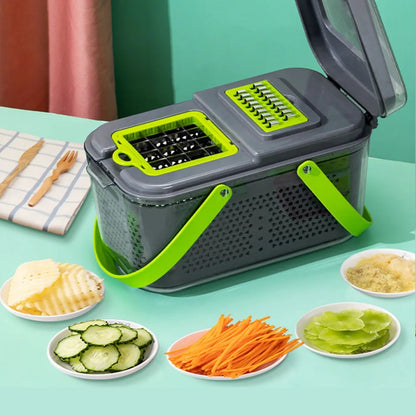 14/22-in-1 Veggie Chopper & Mandoline Slicer with Container 