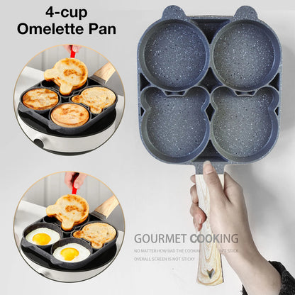 4-Cup Nonstick Omelette & Egg Frying Pan for All Stovetops