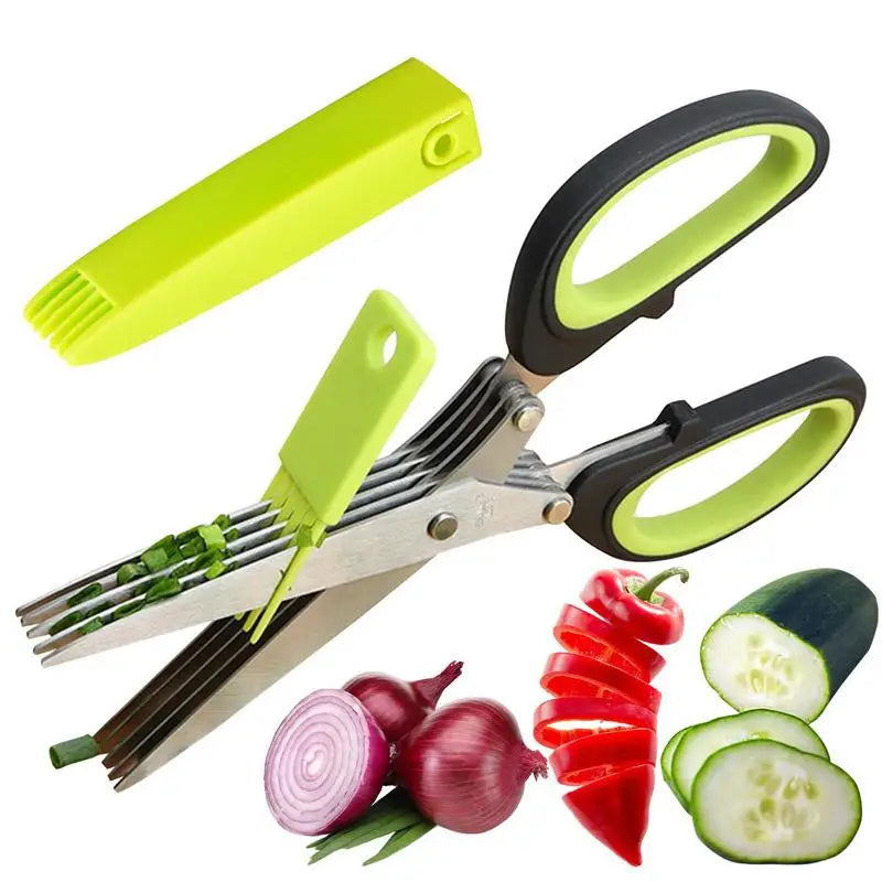 5-Layer Stainless Steel Herb & Veggie Scissors