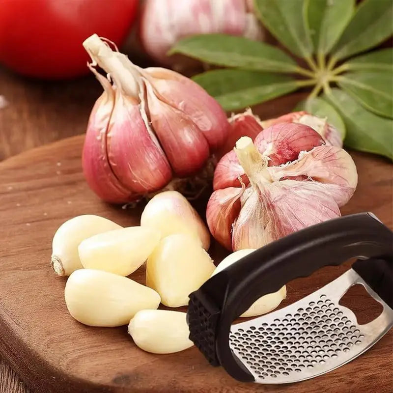 Stainless Steel Garlic Press - Manual Mincer