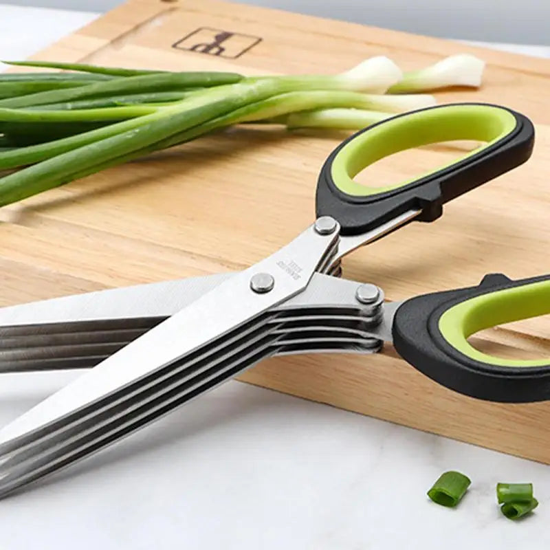 5-Layer Stainless Steel Herb & Veggie Scissors