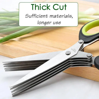 5-Layer Stainless Steel Herb & Veggie Scissors