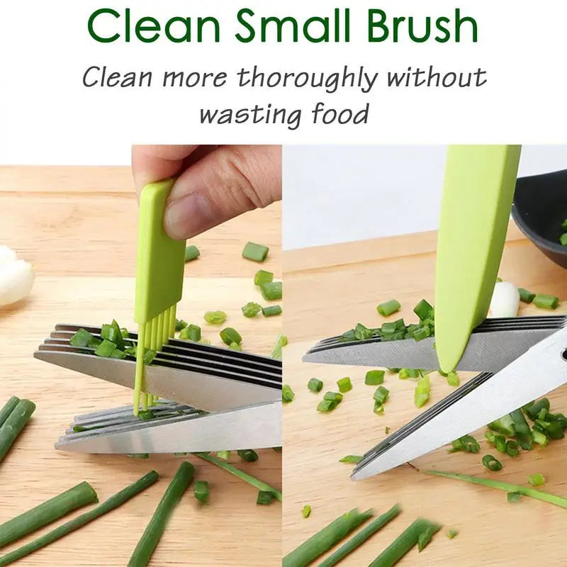 5-Layer Stainless Steel Herb & Veggie Scissors